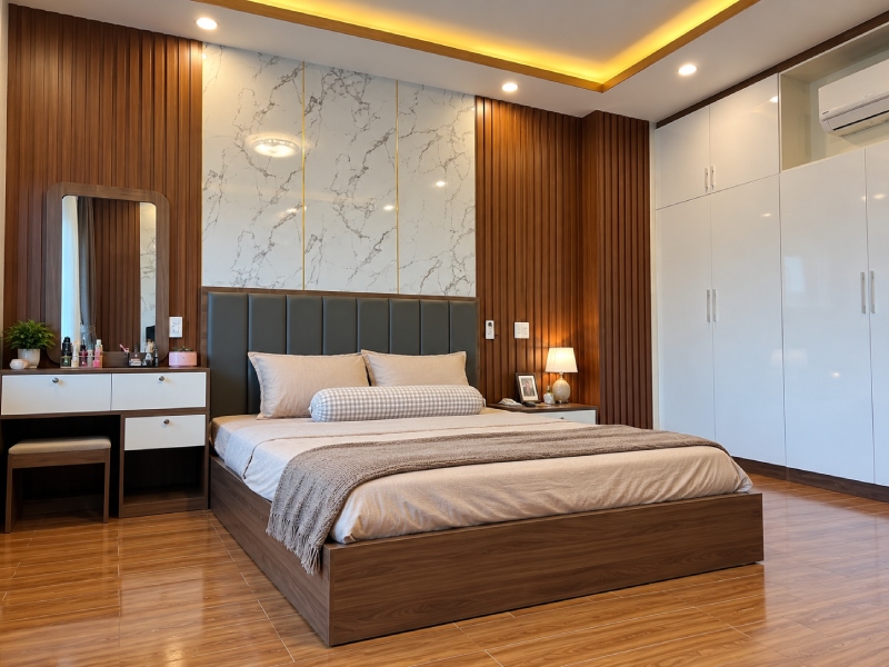 Tấm ốp phòng ngủ mẫu 1