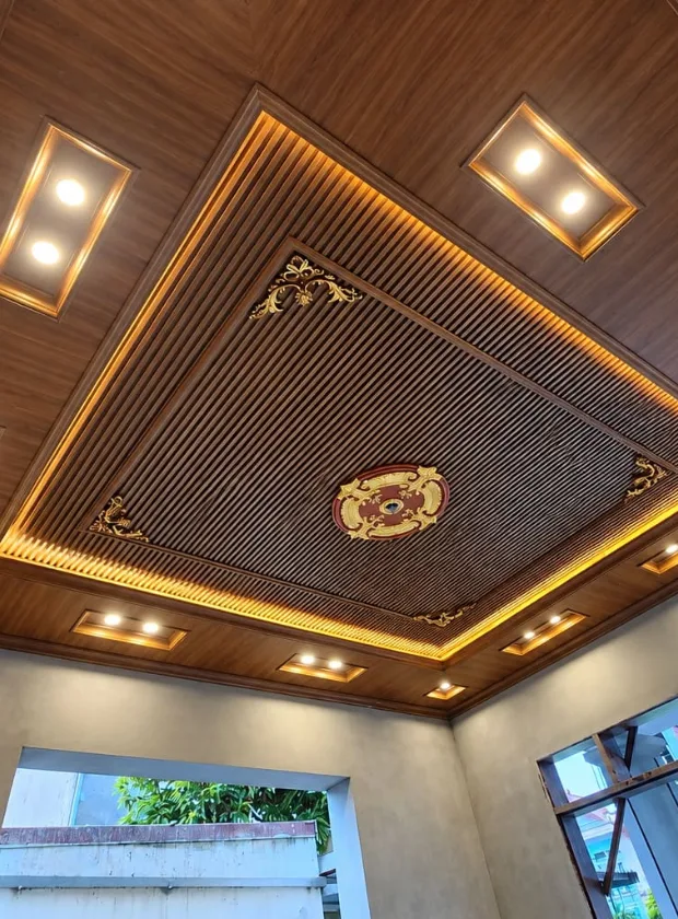 Công trình thực tế: Ốp trần vân gỗ – Biến không gian thành điểm nhấn sang trọng, ấm cúng